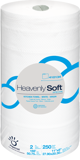 Heavenly Soft 410134 Kitchen Paper Towel Soft Special 2 ply, 8x11", 12 Packages of 250 Sheets (4904) - Janitorial Superstore