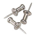 GEM® Aluminum Head Push Pins, Aluminum, Silver, 3/8