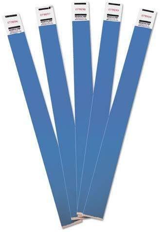Management Wristbands, Sequentially Numbered, 9 3/4 x 3/4, Blue, 500/Pack - Janitorial Superstore
