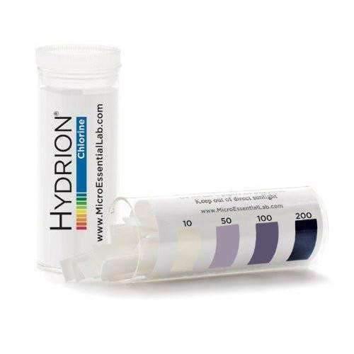 Pro Hydrion Chlorine Test strips 100 ct 10-200 ppm range - Janitorial Superstore