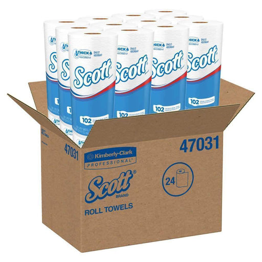 Scott 47031 Choose-A-Sheet Household Paper Towels, 24 Rolls of 102 Sheets - Janitorial Superstore