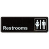 Black and White Unisex Restrooms Sign 9