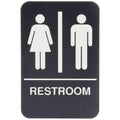 Black and White Unisex Restroom Sign with Braille 9