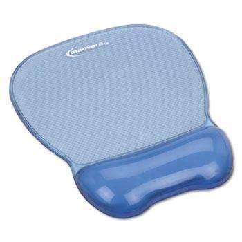 nnovera® Gel Mouse Pad w/Wrist Rest, Nonskid Base, 8-1/4 x 9-5/8, Blue - Janitorial Superstore