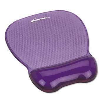 Innovera® Gel Mouse Pad w/Wrist Rest, Nonskid Base, 8-1/4 x 9-5/8, Purple - Janitorial Superstore