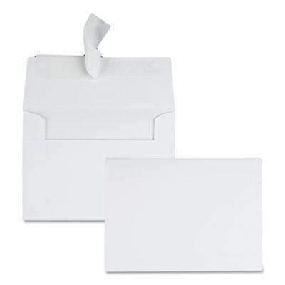 QUALITY PARK PRODUCTS 4 1/2 x 6 1/4 Redi Strip Greeting Card/Invitation Envelope, A-4, Contemp, 50/Box - Janitorial Superstore