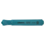 UNIVERSAL OFFICE PRODUCTS Desk Highlighters, Chisel Tip, Fluorescent Green, Dozen - Janitorial Superstore