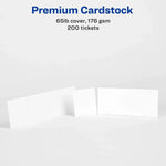 Avery® Printable Tickets with Tear-Away Stubs, Matte White, 200/Pack (AVE16154) - Janitorial Superstore