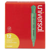 UNIVERSAL OFFICE PRODUCTS Desk Highlighters, Chisel Tip, Fluorescent Green, Dozen - Janitorial Superstore