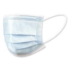 Face Mask Three-Ply with Ear Loops, 50 Box - Janitorial Superstore