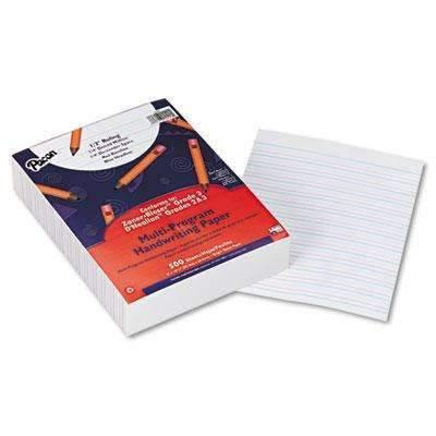 PACON CORPORATION Multi-Program Handwriting Paper, 1/2" Short Rule, 10-1/2 x 8, White, 500 Shts/Pk - Janitorial Superstore