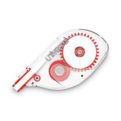 Side-Application Correction Tape, Transparent Red Applicator, 0.2" x 393", 6/Pack - Janitorial Superstore