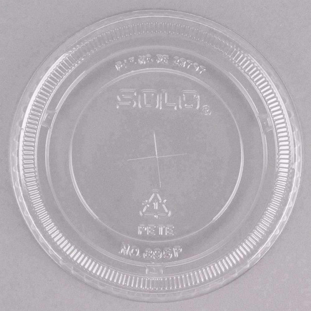 Dart Solo 695TS 12/14 oz. Clear PET Lid with Straw Slot - 1000/Case - Janitorial Superstore