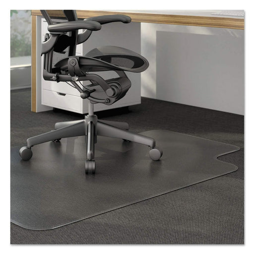 Moderate Use Studded Chair Mat for Low Pile Carpet, 36 x 48, Lipped, Clear - Janitorial Superstore