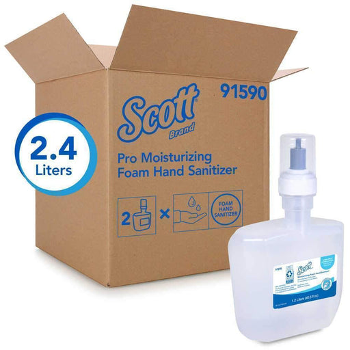 Scott® Pro Moisturizing Foam Hand Sanitizer 1.2 Liter, 2 Pack (91590)(Elite Program) - Janitorial Superstore