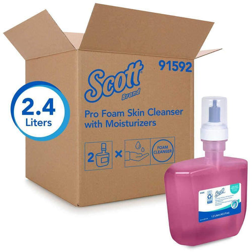 Scott® Pro Foam Skin Cleanser with Moisturizers 1.2 Liter, 2 Pack (91592) (Elite Program) - Janitorial Superstore