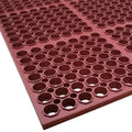 3' x 5' Red Heavy-Duty Grease-Resistant Rubber Anti-Fatigue Floor Mat Terra Cotta - Janitorial Superstore