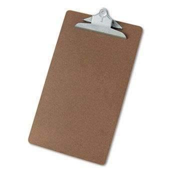 Universal® Hardboard Clipboard, 1" Capacity, Holds 8 1/2 x 14, Brown - Janitorial Superstore