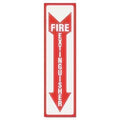 Headline® Sign Glow In The Dark Sign, 4 x 13, Red Glow, Fire Extinguisher - Janitorial Superstore