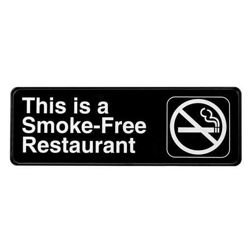 THIS IS A SMOKE-FREE RESTAURANT SIGN, 3″X9″ - Janitorial Superstore