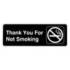 THANK YOU FOR NOT SMOKING SIGN, 3″X9″ - Janitorial Superstore