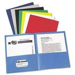 Avery® Two-Pocket Folder, 40-Sheet Capacity, Dark Blue, 25/Box (AVE47985) - Janitorial Superstore