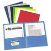 Avery® Two-Pocket Folder, 40-Sheet Capacity, Dark Blue, 25/Box - Janitorial Superstore