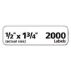 Avery® Easy Peel Return Address Labels, Laser, 1/2 x 1 3/4, White, 2000/Pack - Janitorial Superstore
