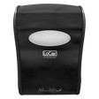 LoCor D68006 Black Mechanical Hands Free Roll Towel Dispenser - Janitorial Superstore