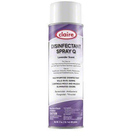 Claire Hospital Grade Disinfectant Spray Q, 17oz (cgc1003) - Janitorial Superstore