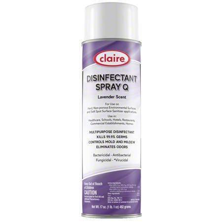 Claire Hospital Grade Disinfectant Spray Q, 17oz - Janitorial Superstore