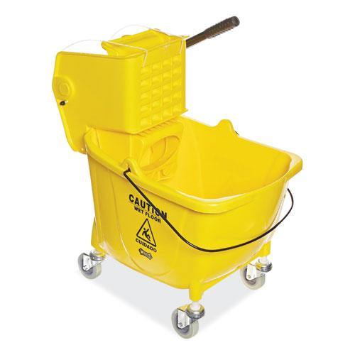 Side-squeeze Wringer-bucket Combo, 8.75gal, Yellow - Janitorial Superstore
