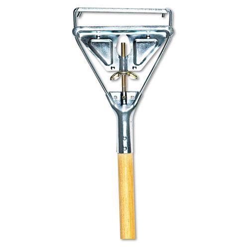 Quick Change Metal Head Mop Handle For No. 20 And Up Heads, 54" Wood Handle - Janitorial Superstore