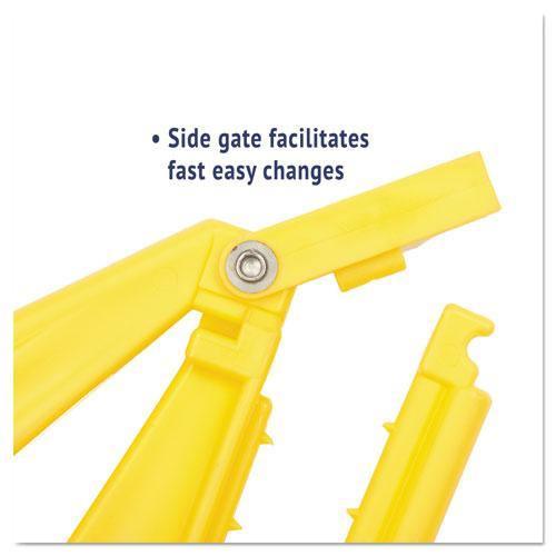 Quick Change Side-latch Plastic Mop Head Handle, 60" Aluminum Handle, Yellow - Janitorial Superstore