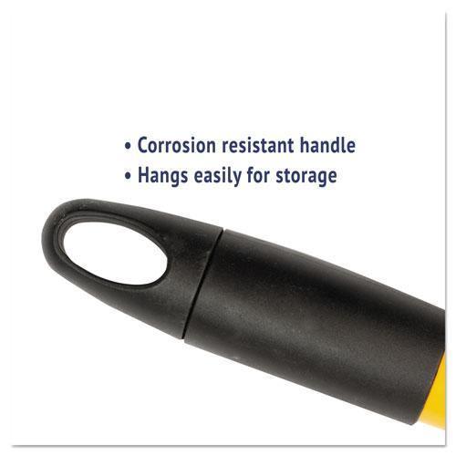 Quick Change Side-latch Plastic Mop Head Handle, 60" Aluminum Handle, Yellow - Janitorial Superstore