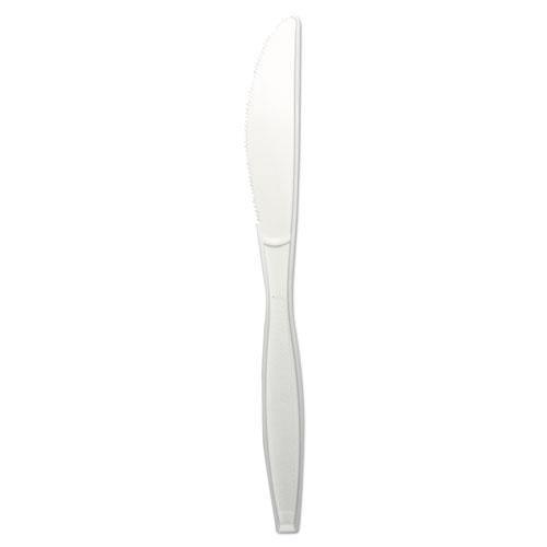 Boardwalk Heavyweight Polypropylene Cutlery, Knife, White, 1000-carton - Janitorial Superstore