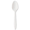 Boardwalk Medium Weight Polypropylene Cutlery, Teaspoon, White, 1000-carton - Janitorial Superstore