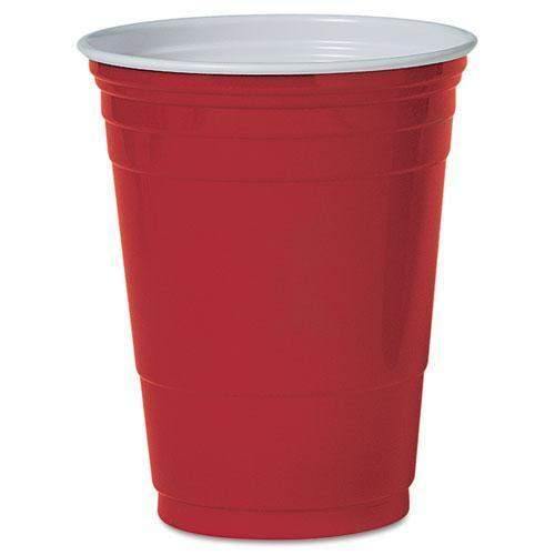 Dart Solo Plastic Party Cold Cups, 16oz, Red, 50/Pack - Janitorial Superstore