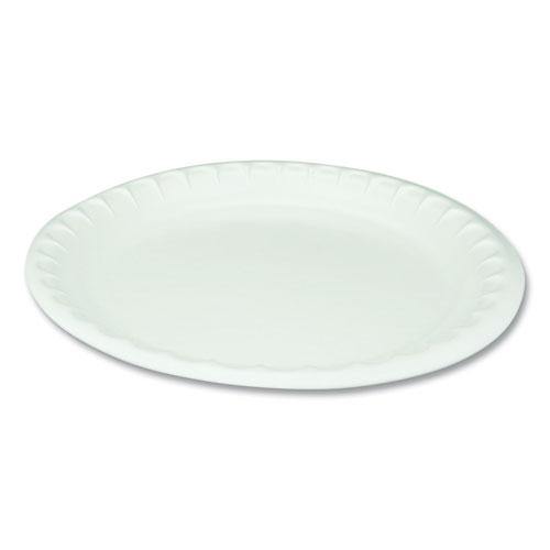 Pactiv Unlaminated Foam Dinnerware, Plate, 10.25" Diameter, White, 540-carton - Janitorial Superstore
