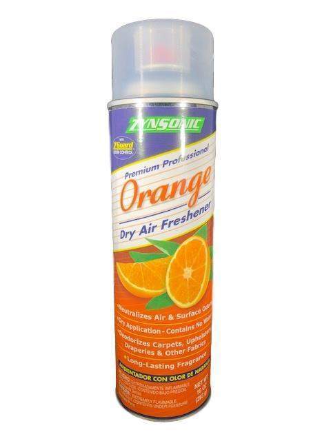 Zynsonic Orange Dry Air Freshener Handheld Spray Can, Odor Eliminator - Janitorial Superstore