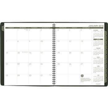 AT-A-GLANCE® Recycled Monthly Planner, 9 x 11, Green, 2023 - Janitorial Superstore