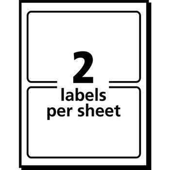 Avery® Printable Self-Adhesive Name Badges, 2-11/32 x 3-3/8, Blue Border, 100/Pack - Janitorial Superstore