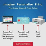 Avery® Printable Self-Adhesive Name Badges, 2-11/32 x 3-3/8, Blue Border, 100/Pack - Janitorial Superstore