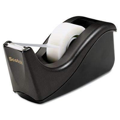 Scotch® Value Desktop Tape Dispenser, 1" Core, Two-Tone Black - Janitorial Superstore