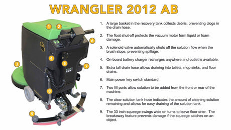 Wrangler 2012 AB Walk Behind Floor Scrubber ( Free Shipping) - Janitorial Superstore