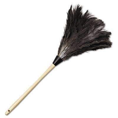 Professional Ostrich Feather Duster, 13" Handle - Janitorial Superstore