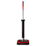 Red and black Sanitaire floor cleaning machine for janitorial supplies