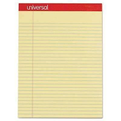 Universal® Perforated Edge Writing Pad, Legal/Margin Rule, Letter