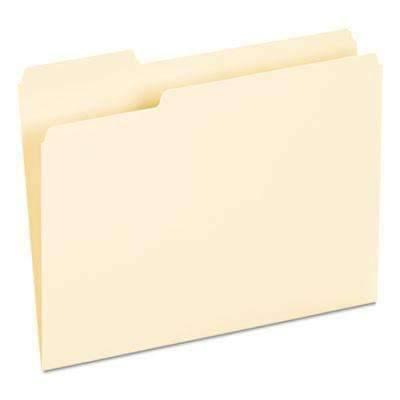 Universal® Recycled Interior File Folders, 1/3 Cut Top Tab, Letter, Manila, 100/Box - Janitorial Superstore