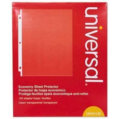 Universal® Top-Load Poly Sheet Protectors, Economy, Letter, 100/Box - Janitorial Superstore
